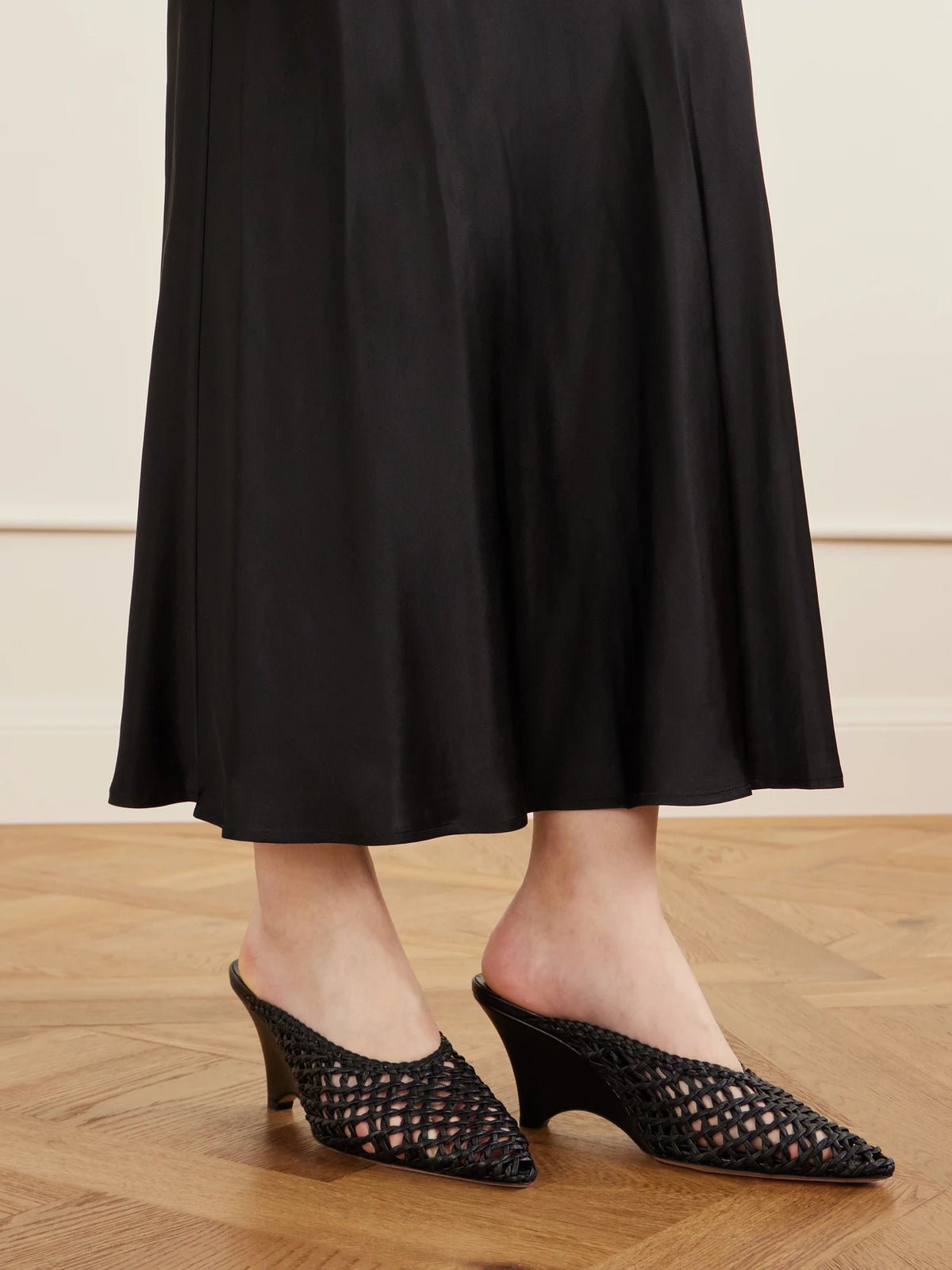 Victoria 70 Woven Leather Mules