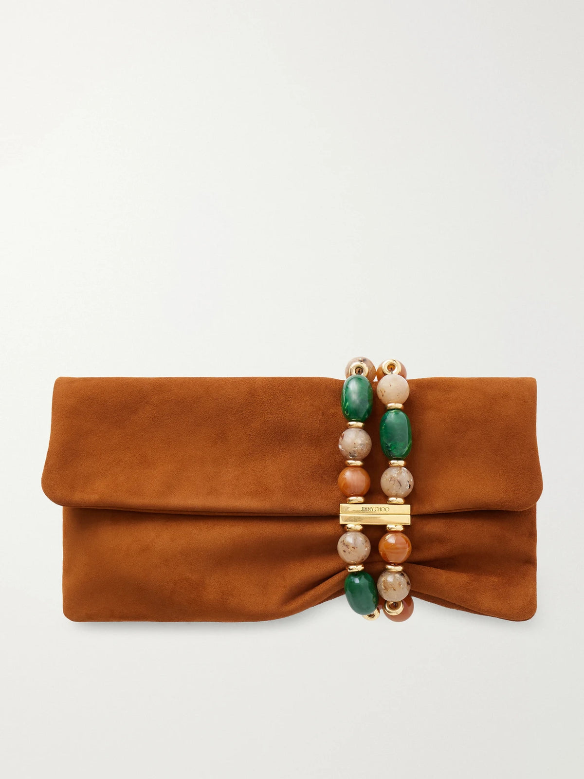 Zandra Beaded Leather Shoulder Clutch