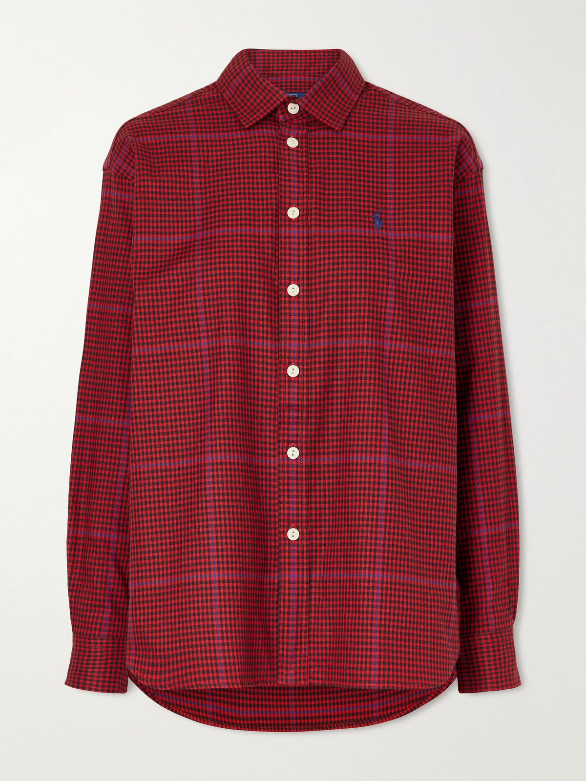 Polo Ralph Lauren Logo-embroidered Gingham Cotton-flannel Shirt