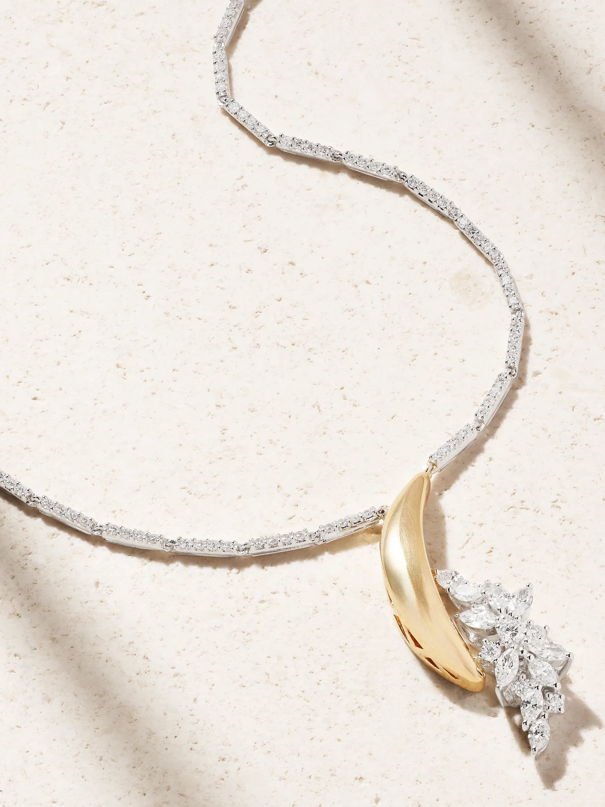 18-karat White And Yellow Gold Diamond Necklace