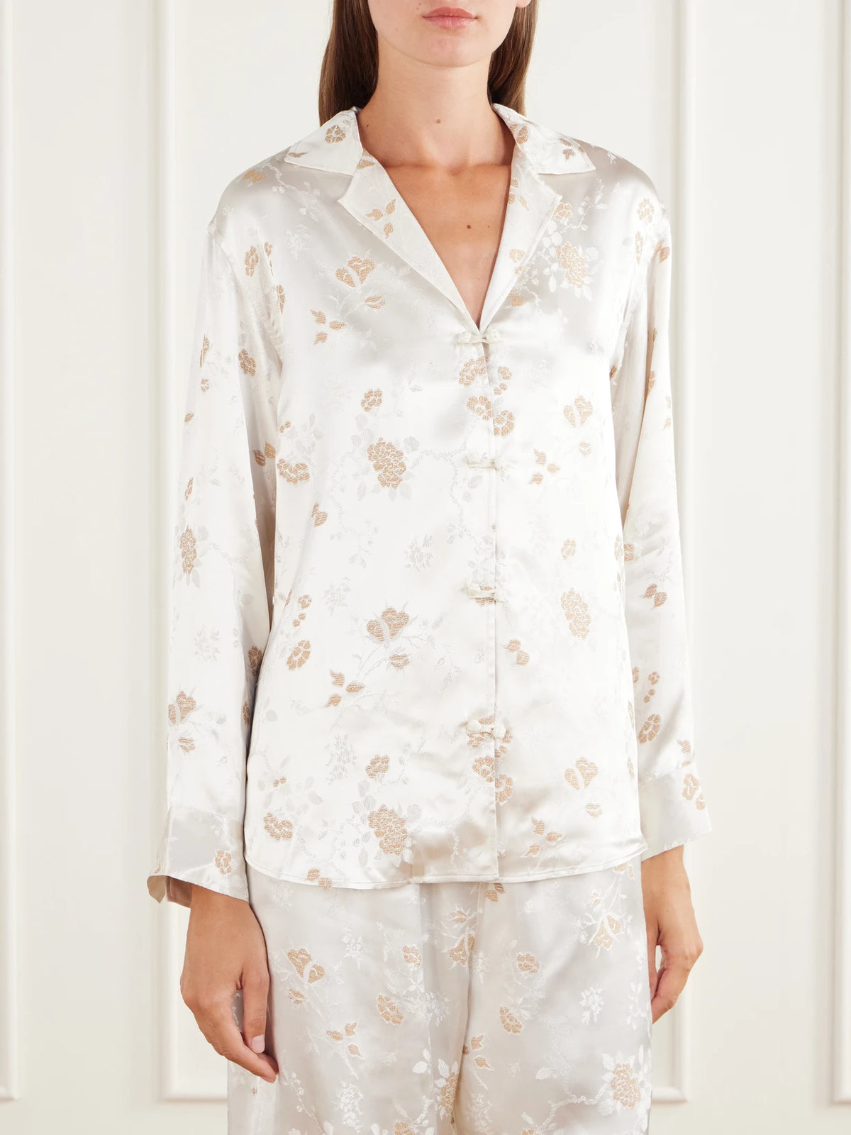 DÔEN Maurise Floral-jacquard Shirt