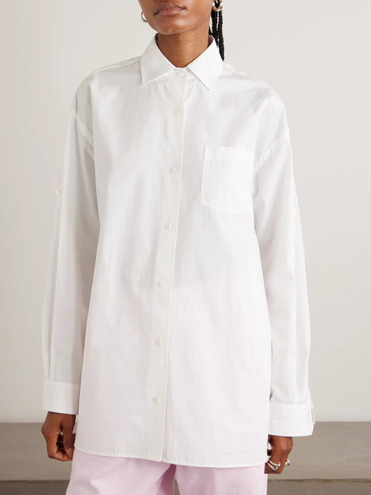 + Maria Mcmanus Oversized Organic Cotton-poplin Shirt