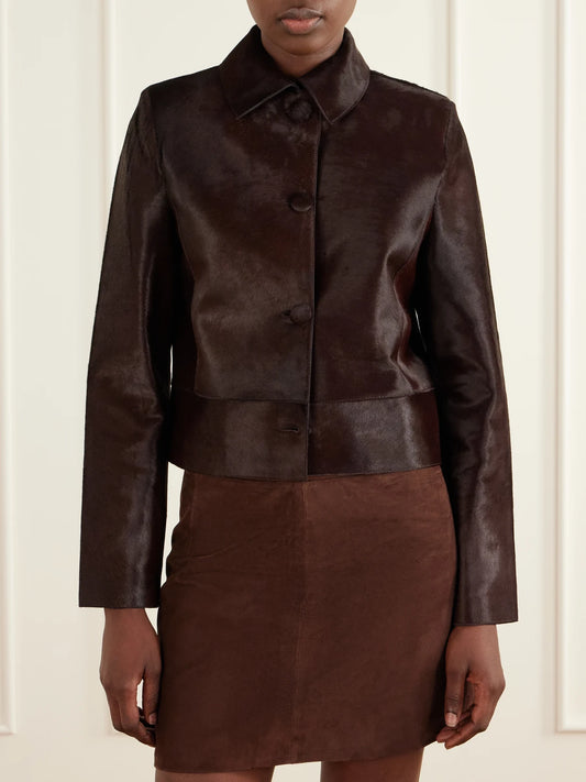 Nour Hammour Hadley Calf Hair Jacket