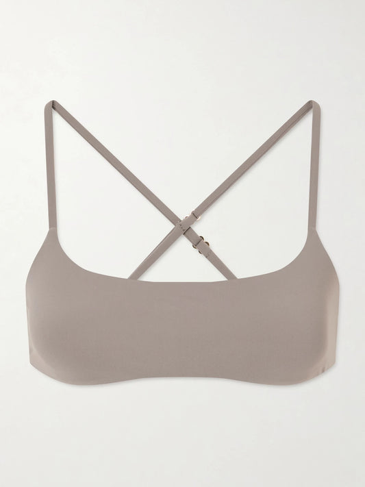 Image of Swimwear. Product name - Athletic Bikini Top in Gray colour by brand - Kiki de Montparnasse