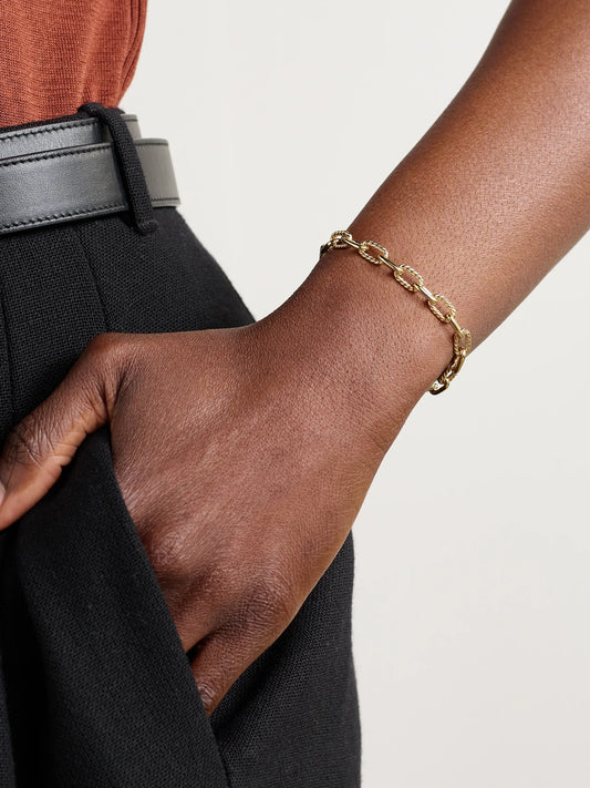 Image of Bracelets. Product name - Dy Madison 18-karat Gold Bracelet in Multi colour by brand - David Yurman