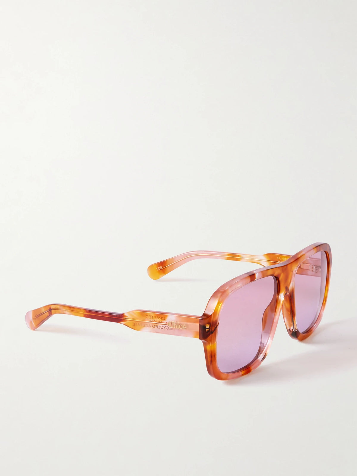 Gayia Aviator-style Tortoiseshell Acetate Sunglasses
