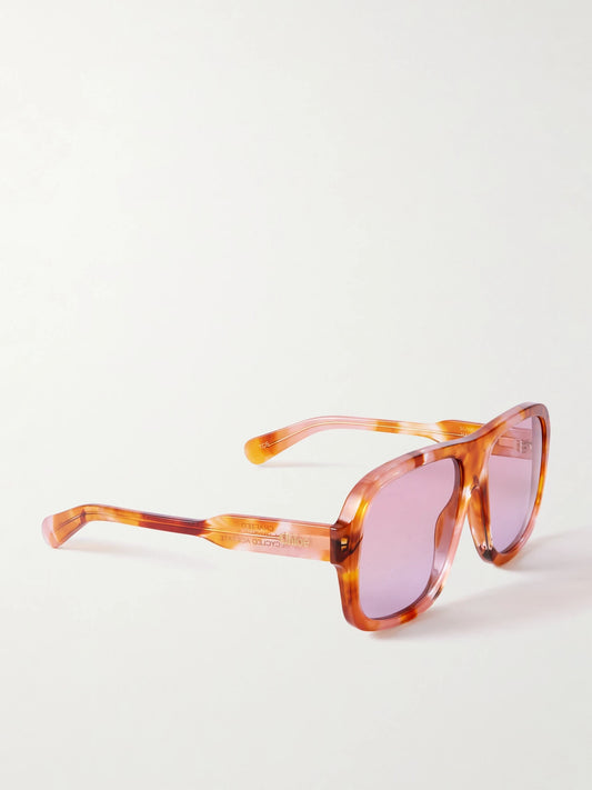 Gayia Aviator-style Tortoiseshell Acetate Sunglasses