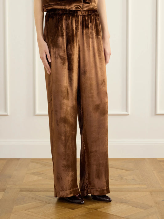 RÓHE Jamee Velvet Wide-leg Pants