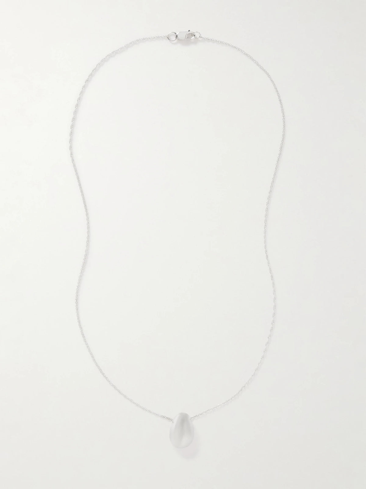 Tiny Egg Silver Necklace