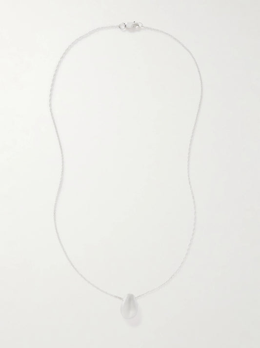 Tiny Egg Silver Necklace
