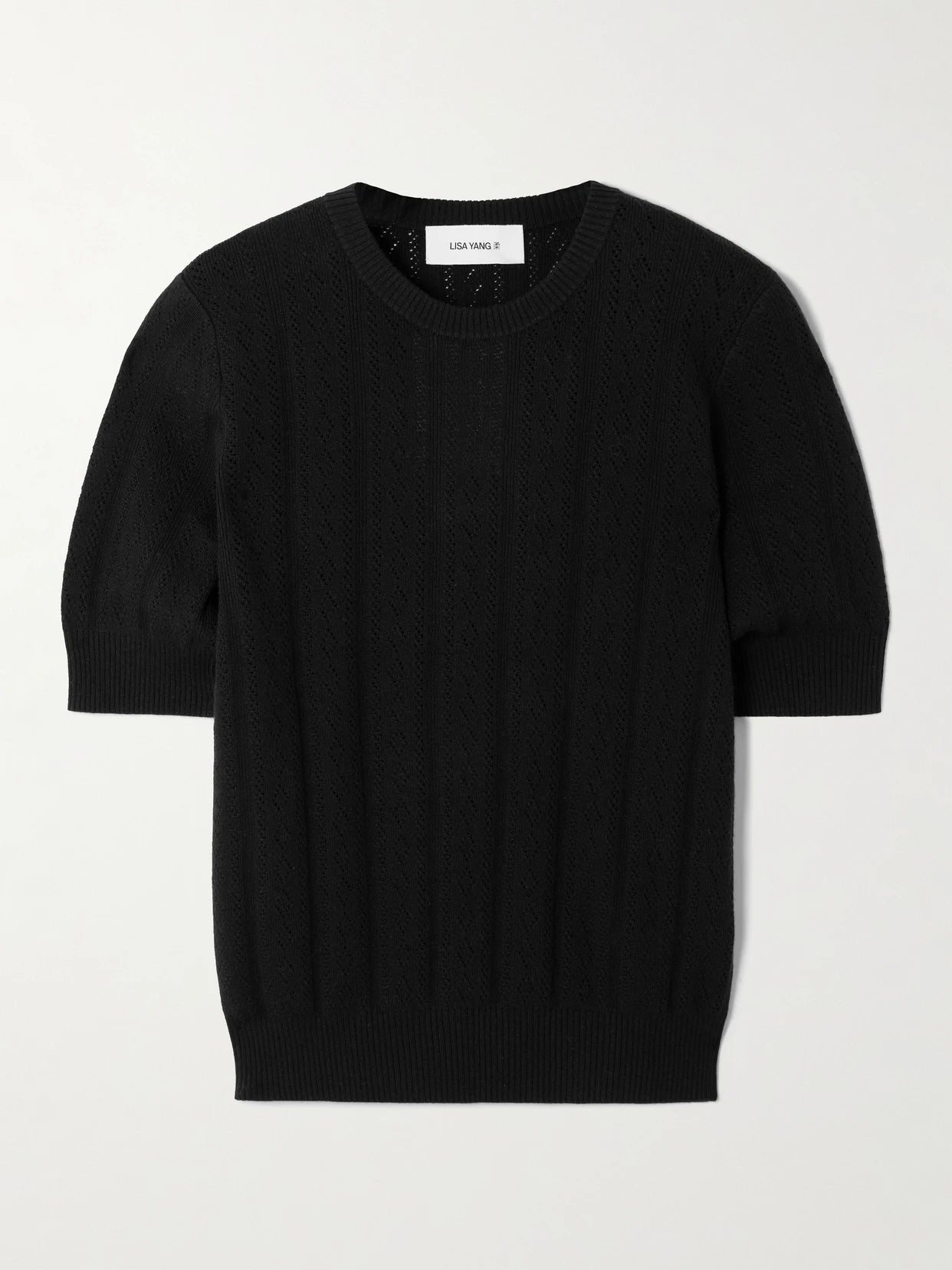 Nika Pointelle-knit Cotton And Cashmere-blend Sweater