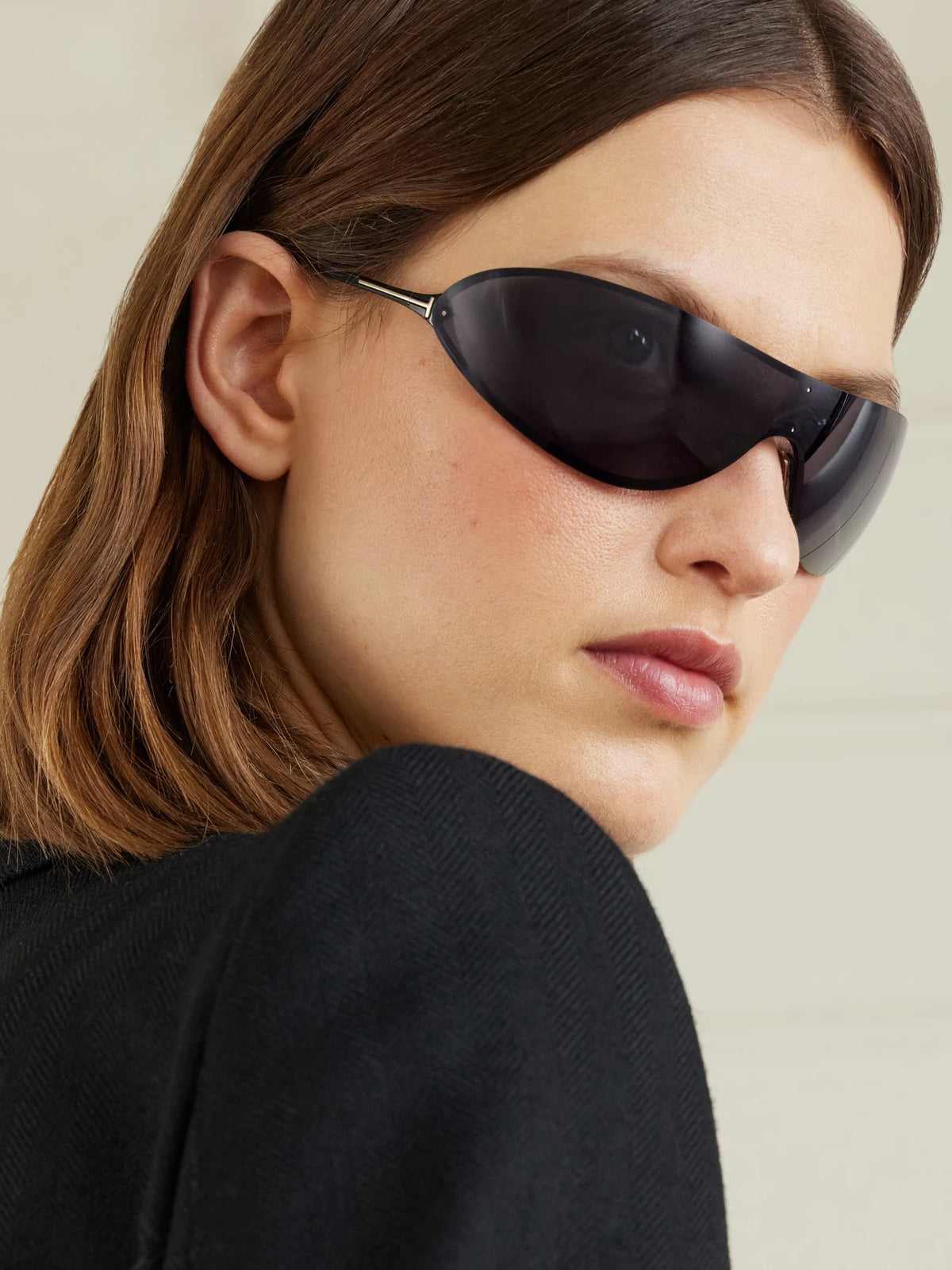 Image of Sunglasses. Product name - Brady-02 D-frame Black-tone Sunglasses in Multi colour by brand - TOM FORD