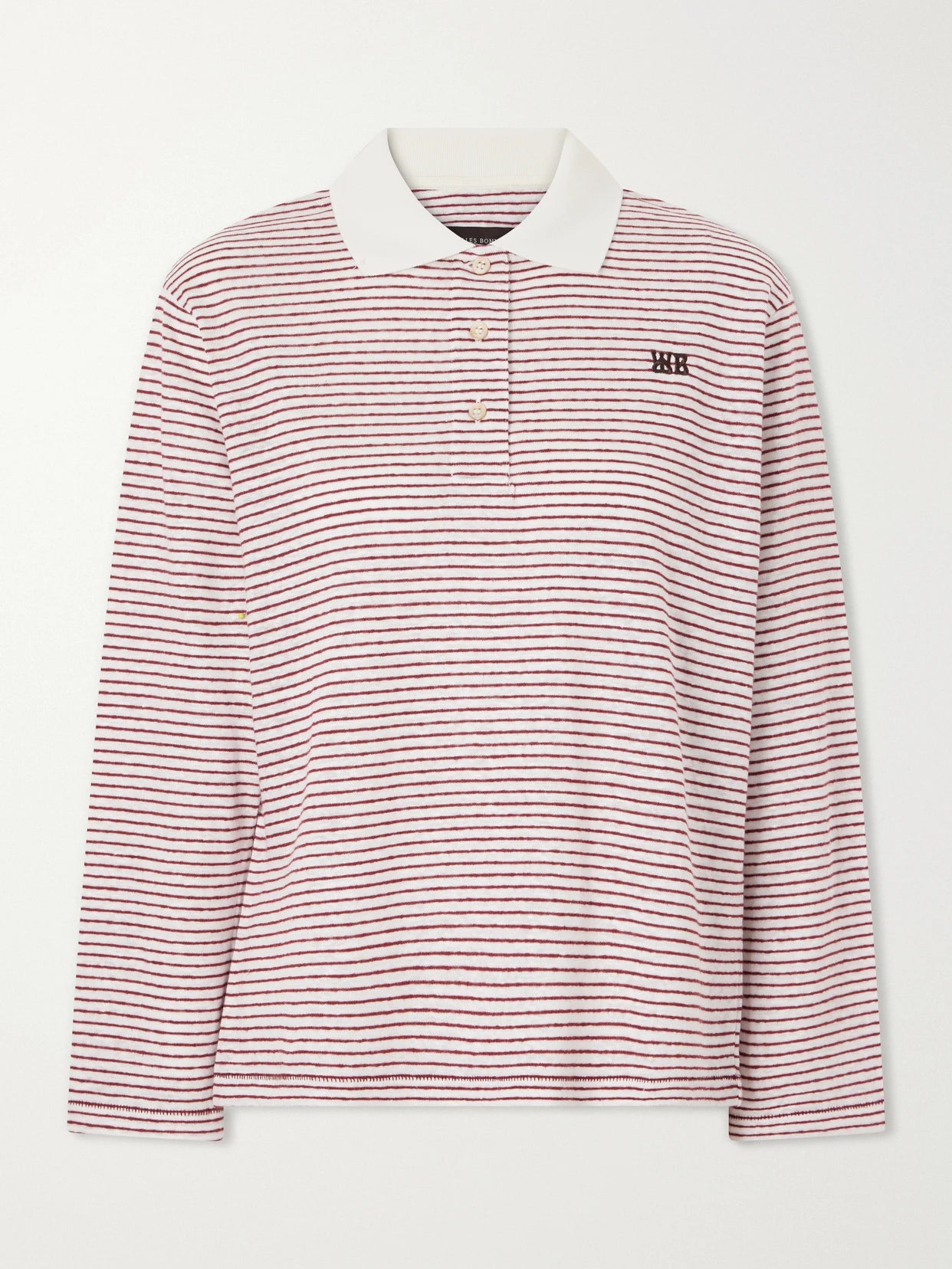 Trust Logo-embroidered Striped Cotton And Linen-blend Polo T-shirt