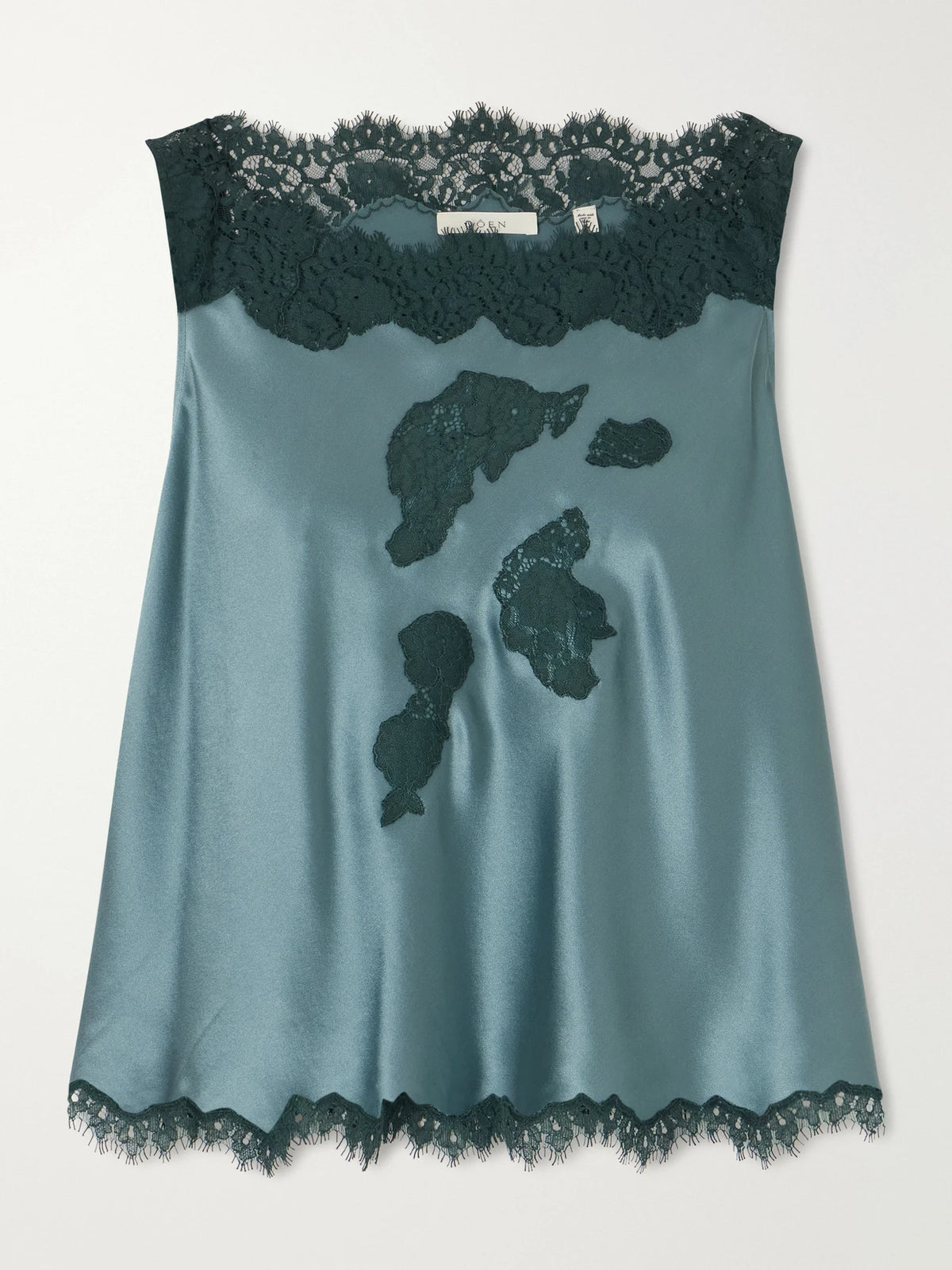 DÔEN Valerina Lace-trimmed Silk Cami