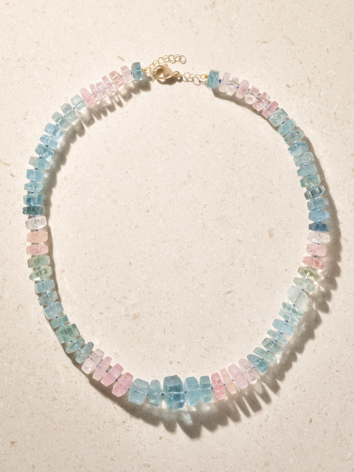 JIA JIA 14-karat Yellow Gold Aquamarine Beaded Necklace