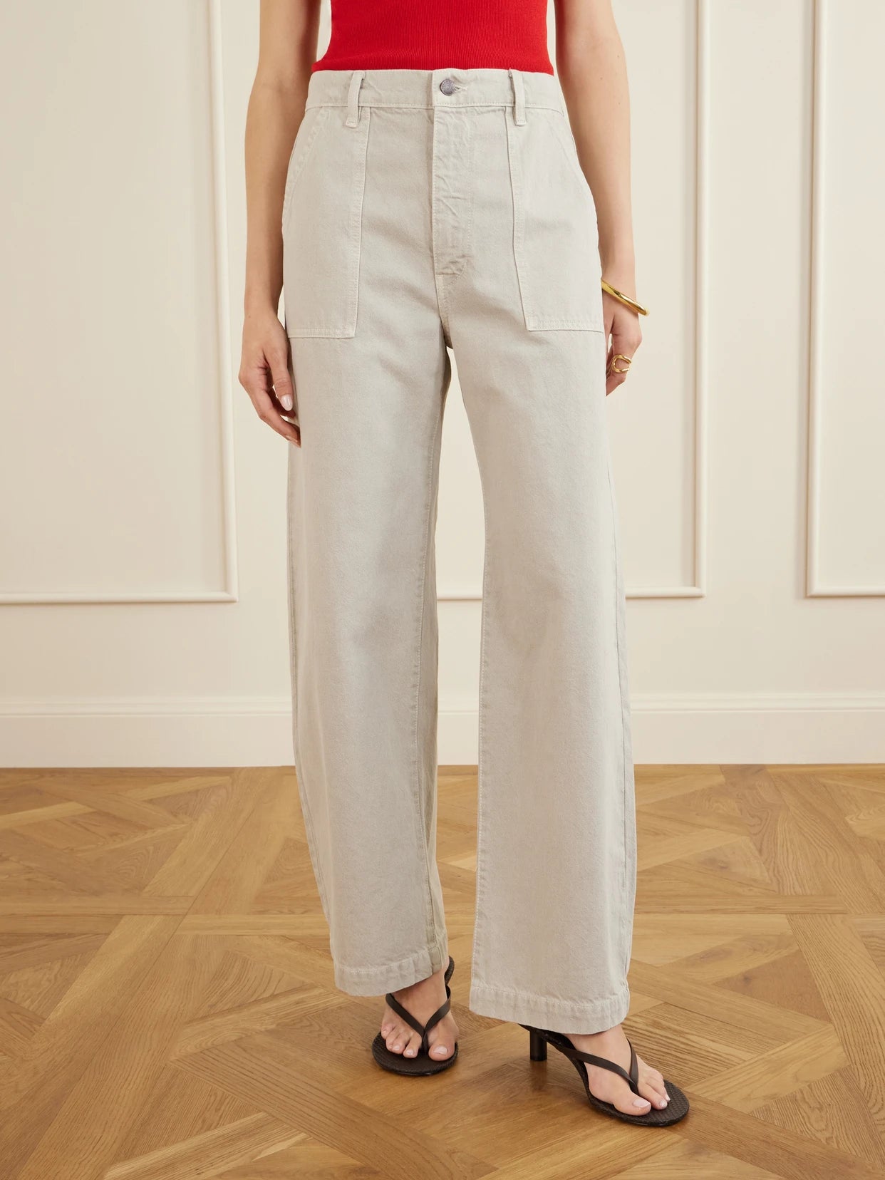 High Rise Curve High-rise Wide-leg Barrel Jeans