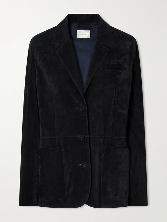 The Row Kadie Paneled Suede Blazer