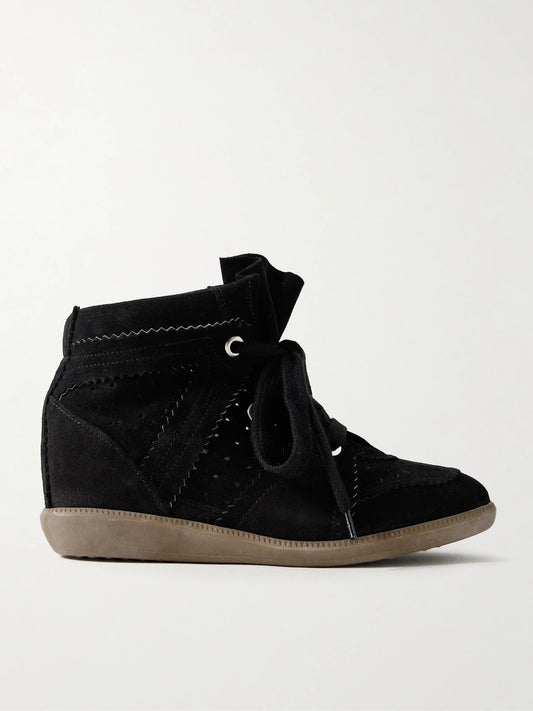 Bobby Suede Wedge Sneakers