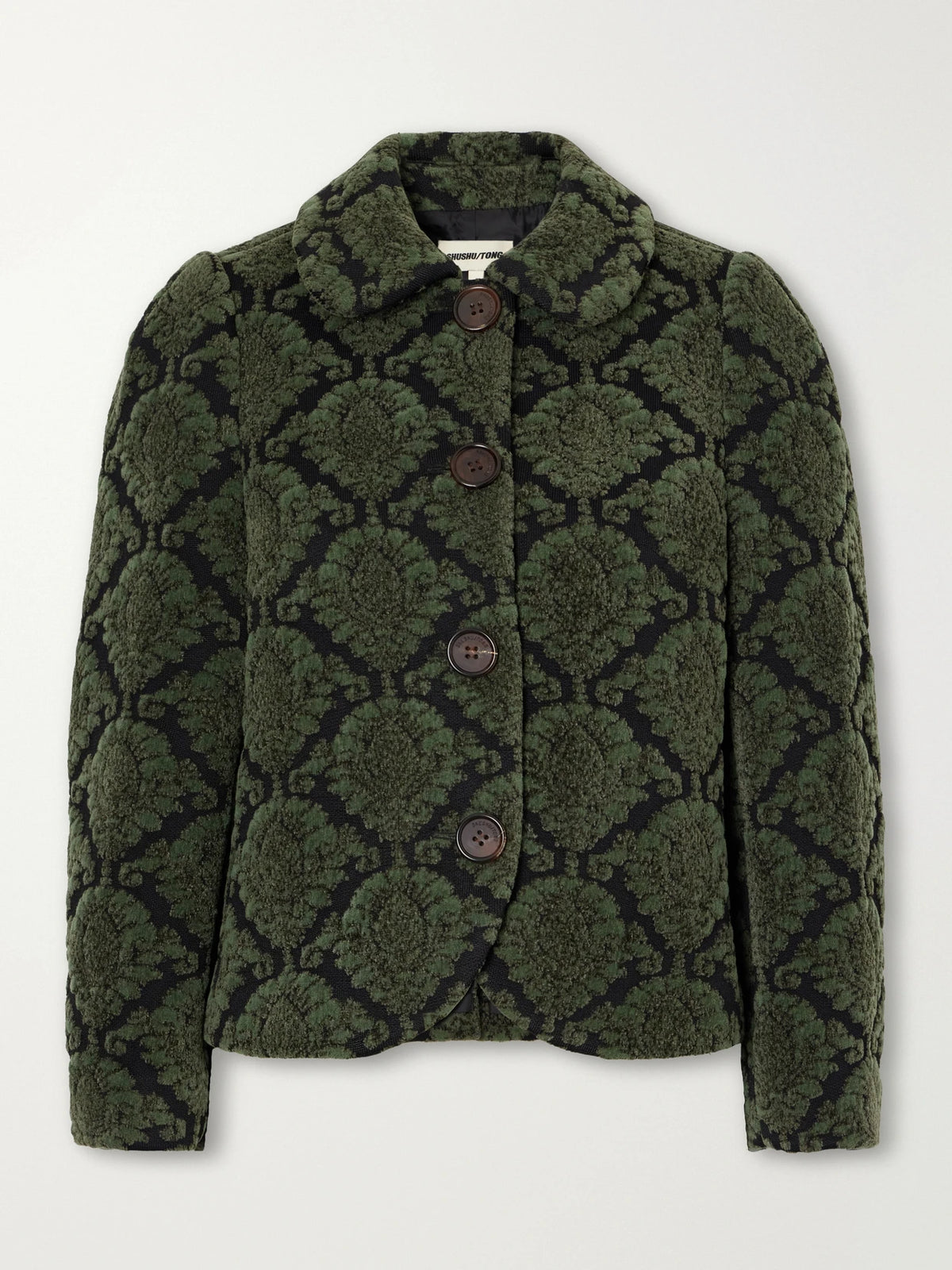SHUSHU/TONG Cropped Cotton-blend Pile-jacquard Jacket