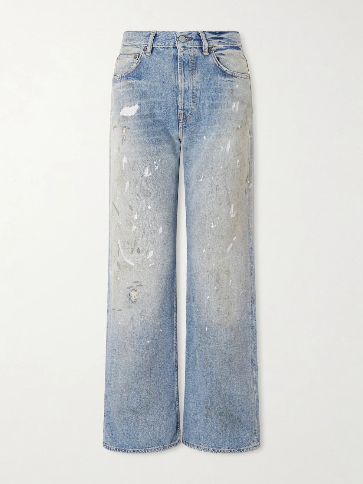 Acne Studios 2021 Distressed Mid-rise Straight-leg Jeans