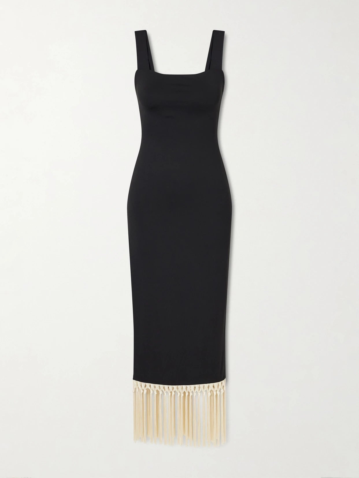 Lido Fringed Jersey Midi Dress