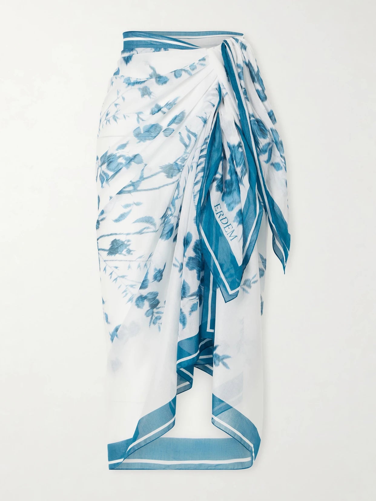 Floral-print Cotton-voile Pareo