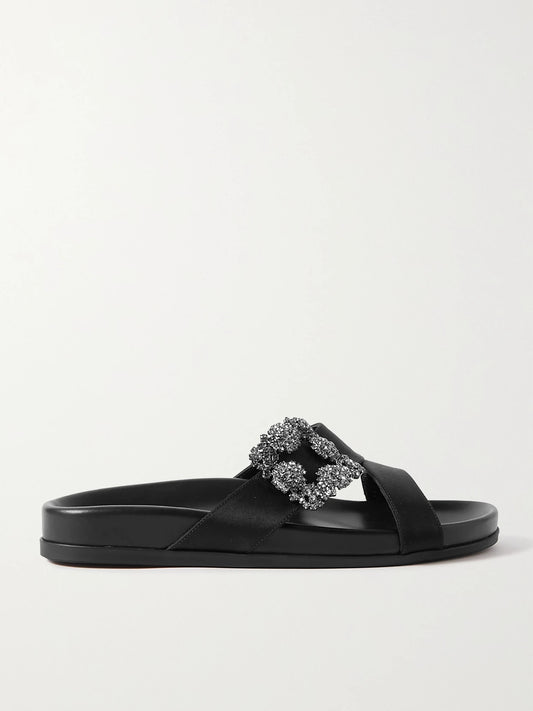 Chilanghi Buckled Satin Slides