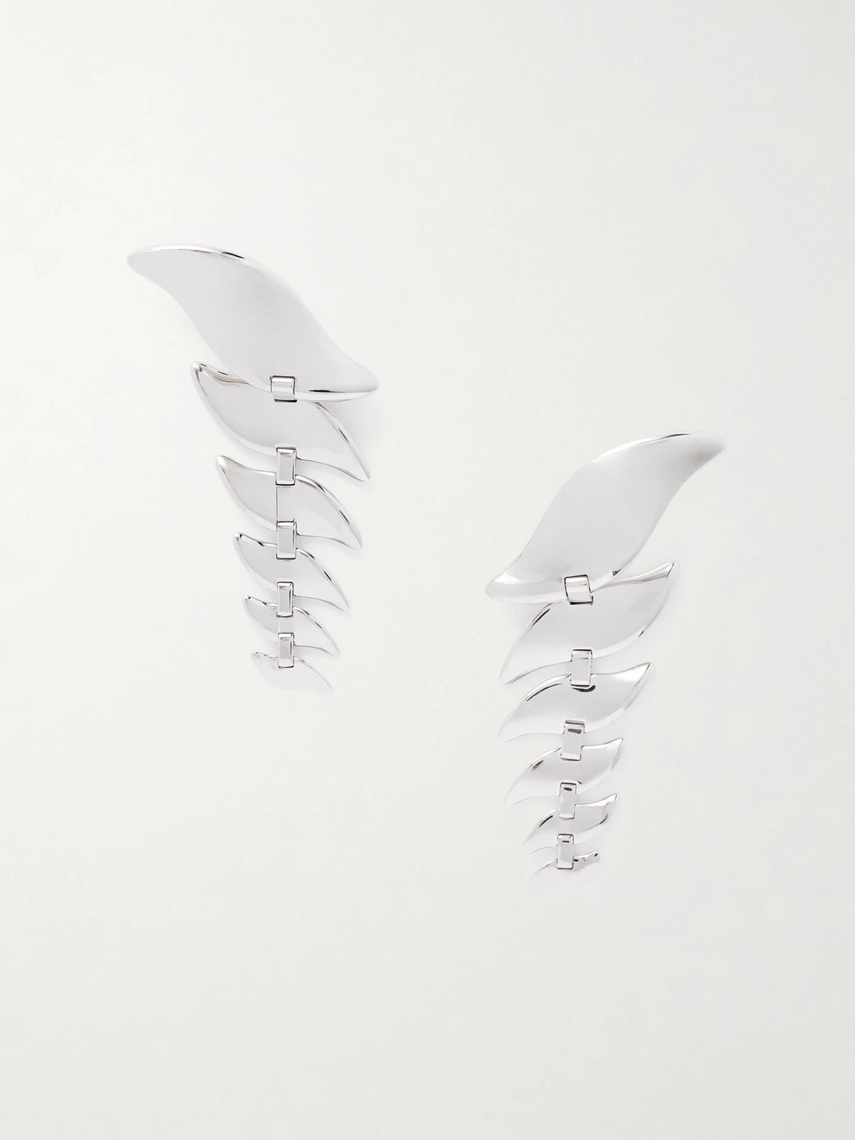 Leaf Silver-tone Earrings
