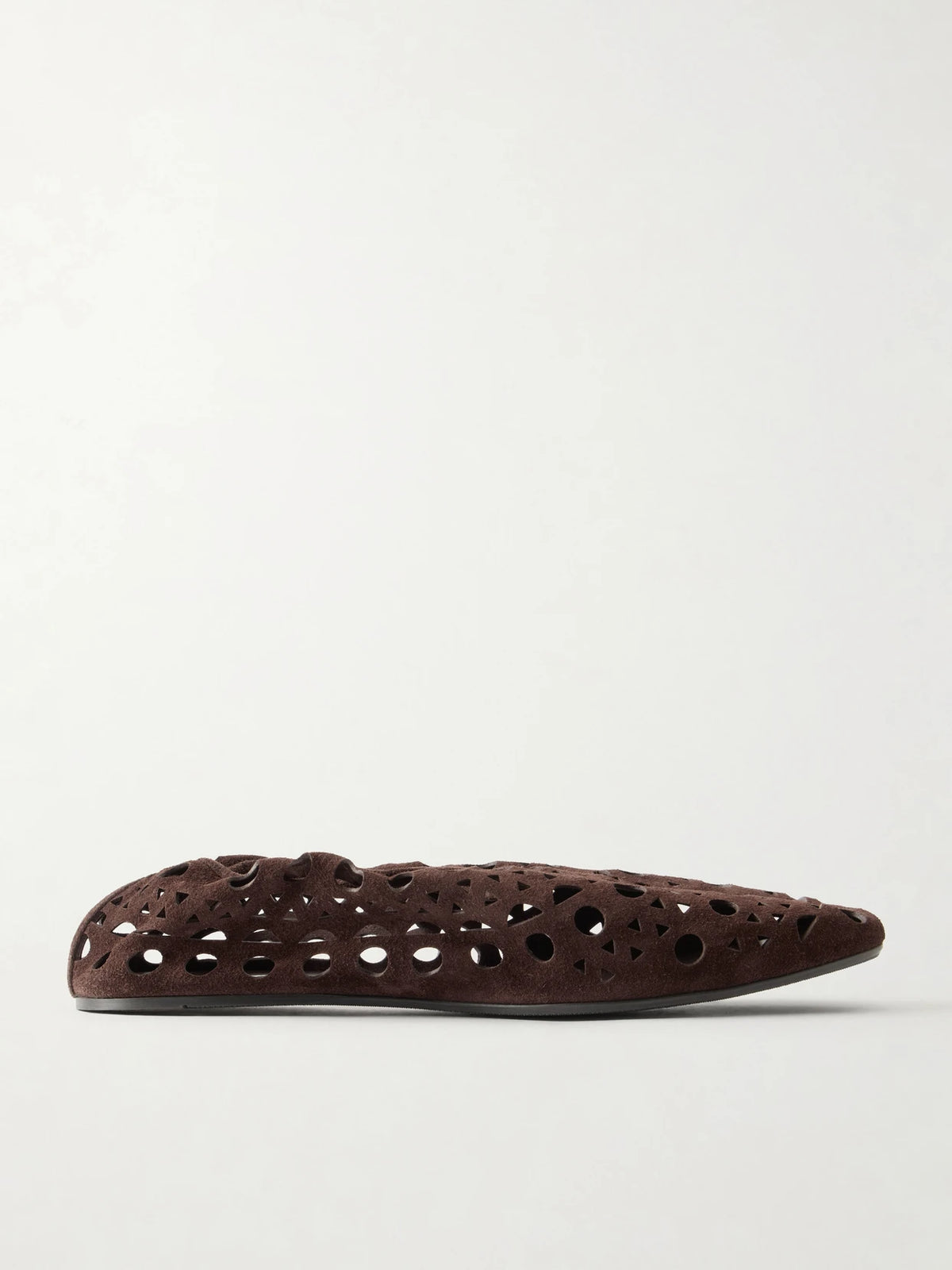 Neo Vienne Perforated Suede Ballet Flats