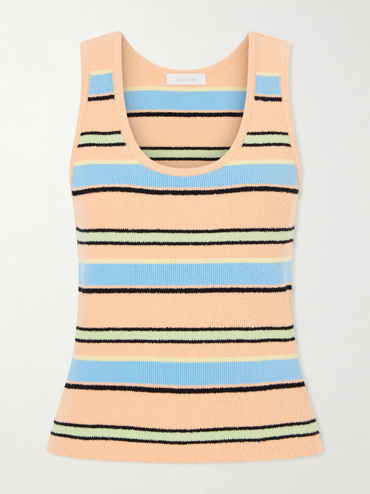 Striped Cotton-blend Terry Tank
