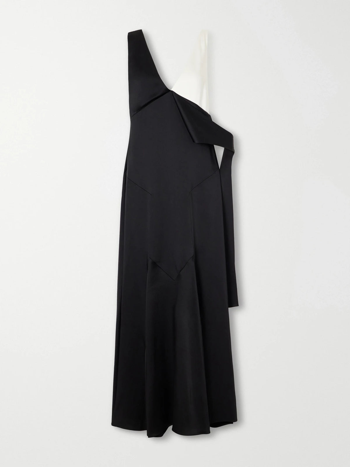 Stella McCartney Two-tone Tie-detailed Satin Gown