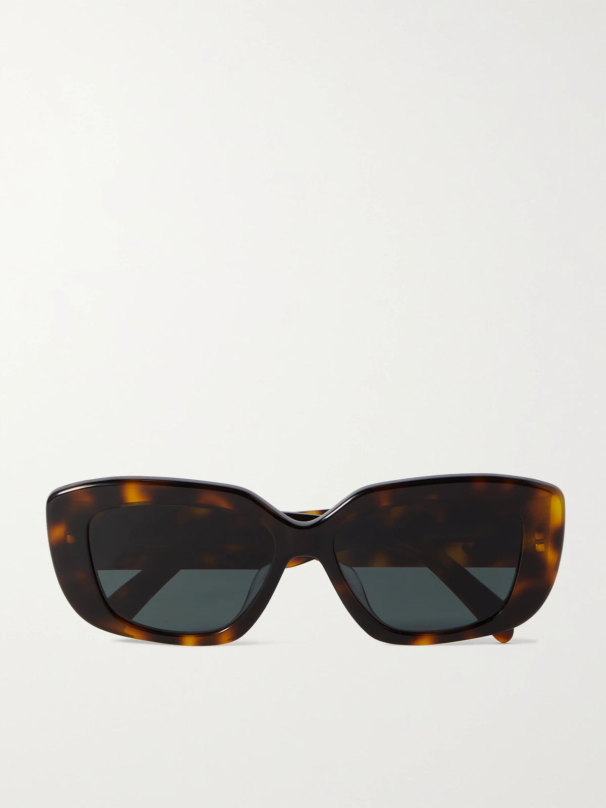 Triomphe Rectangular-frame Tortoiseshell Acetate Sunglasses