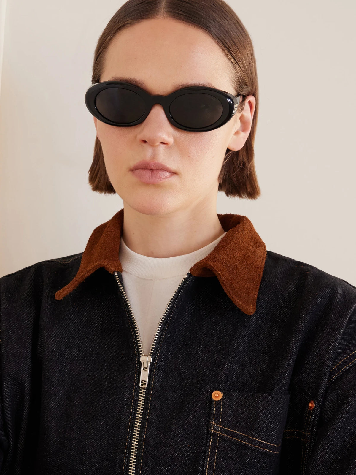 Image of Sunglasses. Product name - Square-frame Acetate Sunglasses in Black colour by brand - Miu Miu Eyewear