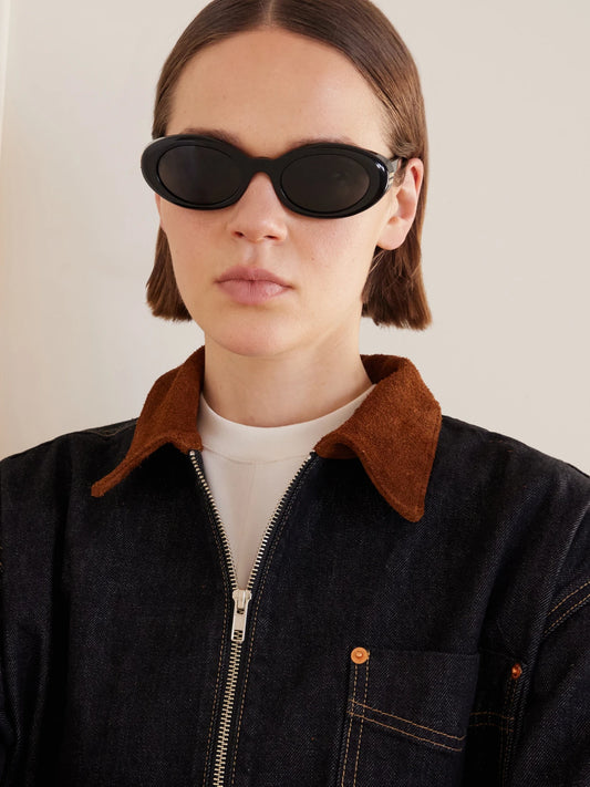 Image of Sunglasses. Product name - Square-frame Acetate Sunglasses in Black colour by brand - Miu Miu Eyewear