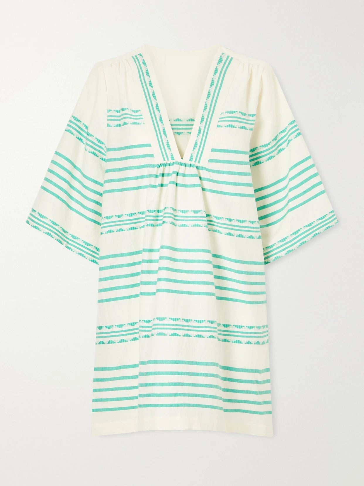 Belkis Striped Cotton Caftan