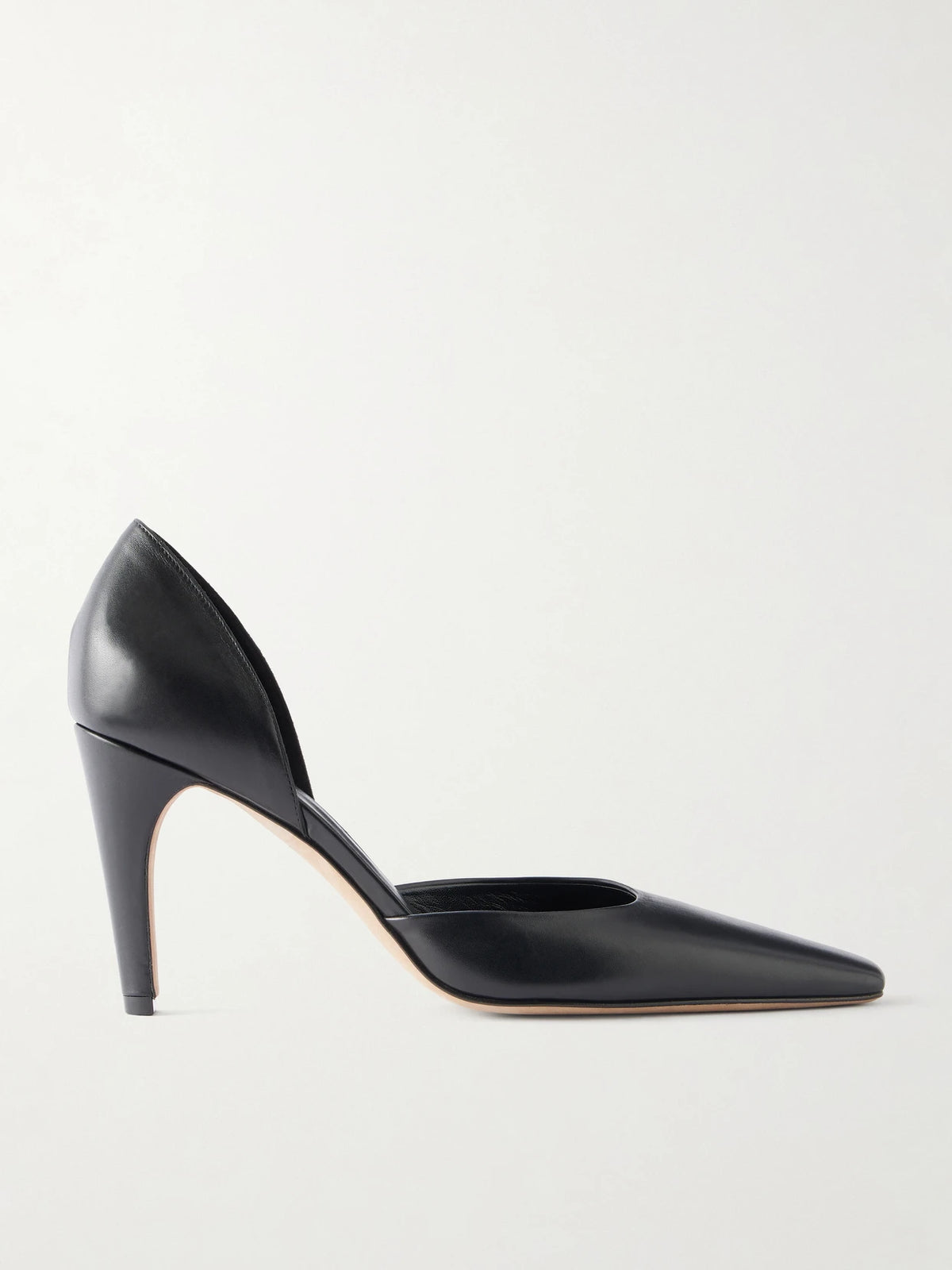 The Row Pia D'orsay Leather Pumps