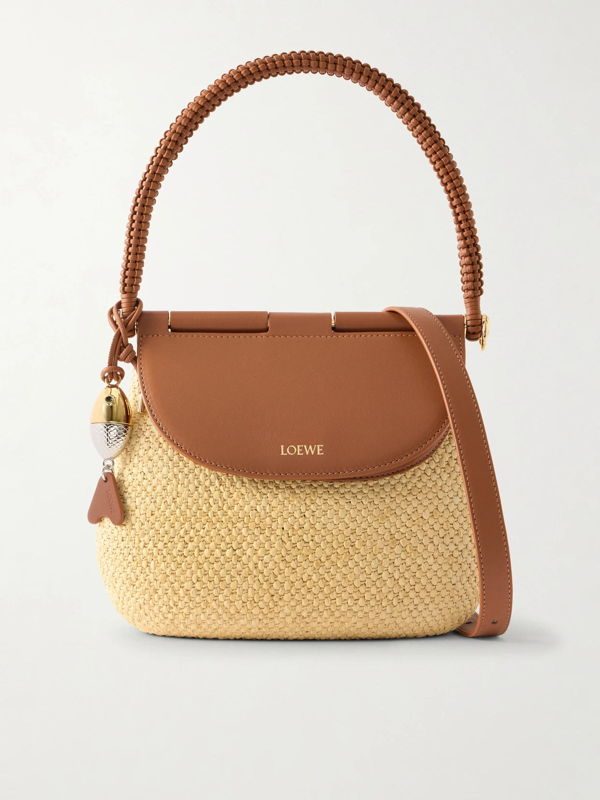 + Paula's Ibiza Pescador Medium Embellished Leather-trimmed Raffia Shoulder Bag