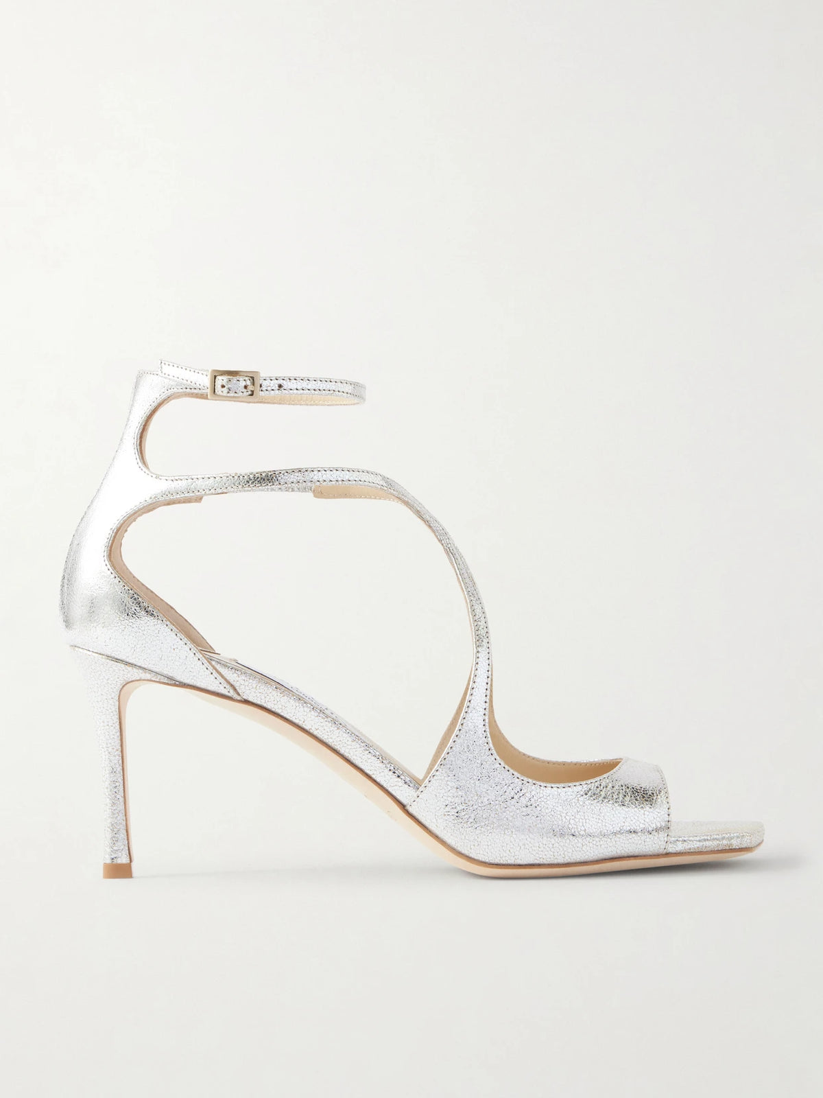 Azia 95 Metallic Textured-leather Sandals