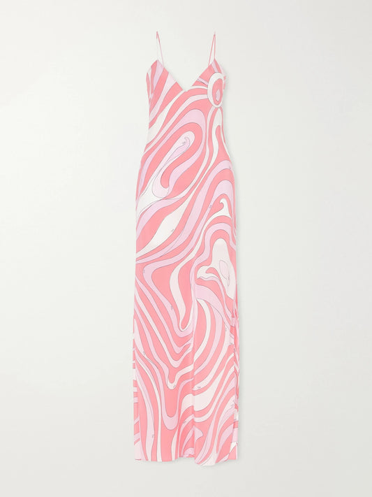 PUCCI Printed Silk-twill Maxi Dress