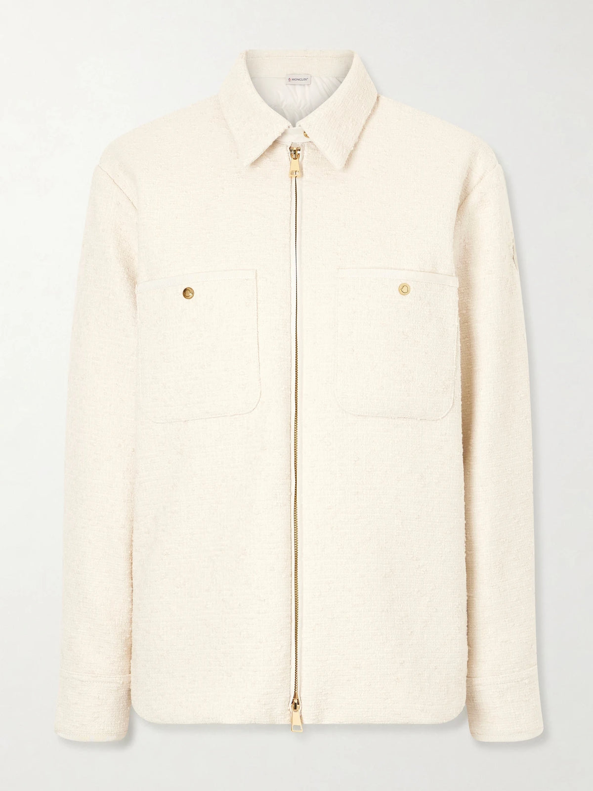 Appliquéd Quilted Shell And Tweed Down Jacket