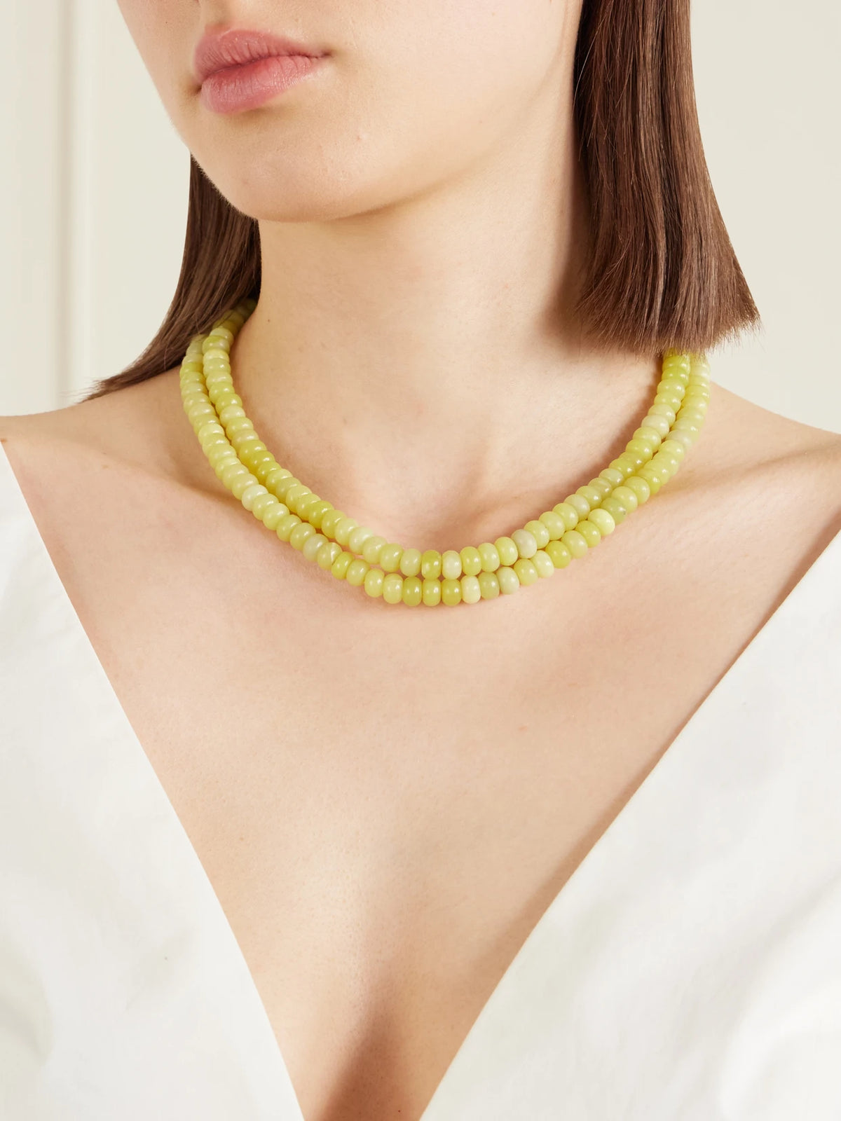 Image of Necklaces. Product name - Veronica Gold-tone Quartz Necklace in Yellow colour by brand - Jennifer Behr