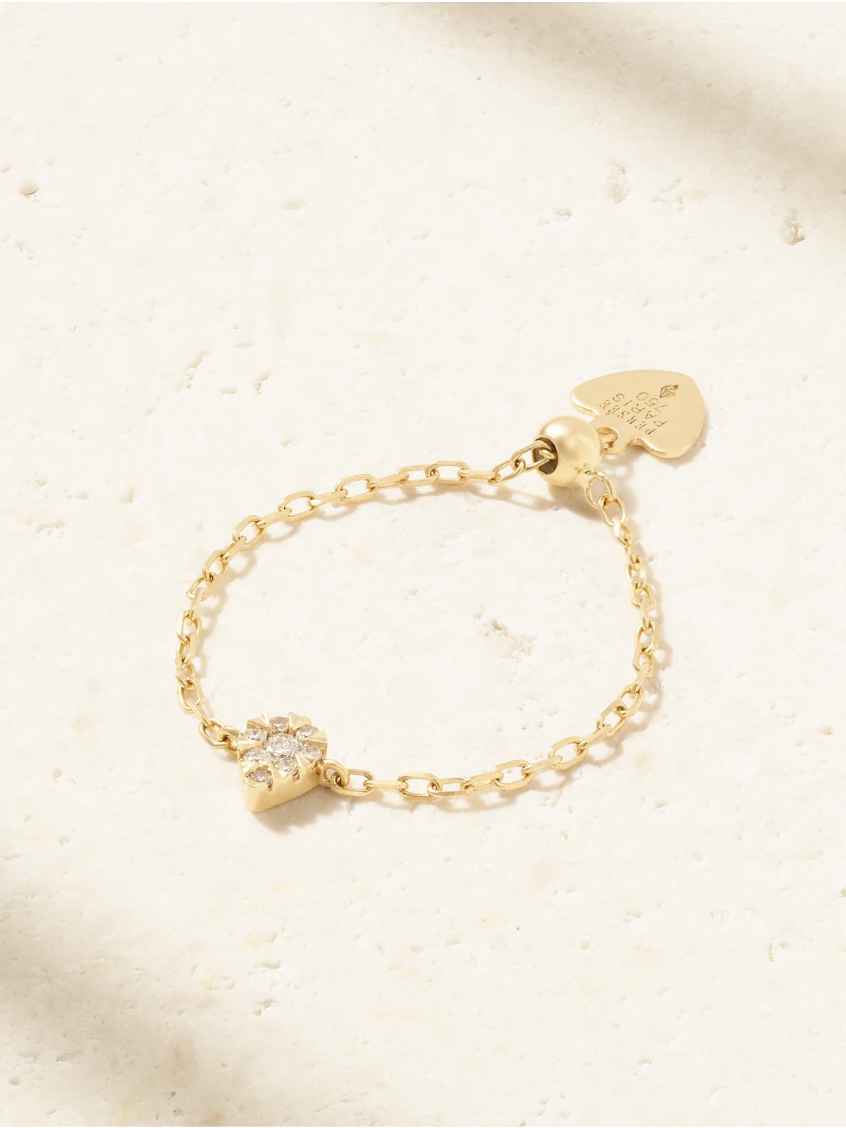 Floating 18-karat Gold Diamond Ring