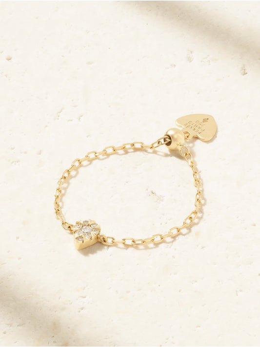 Floating 18-karat Gold Diamond Ring
