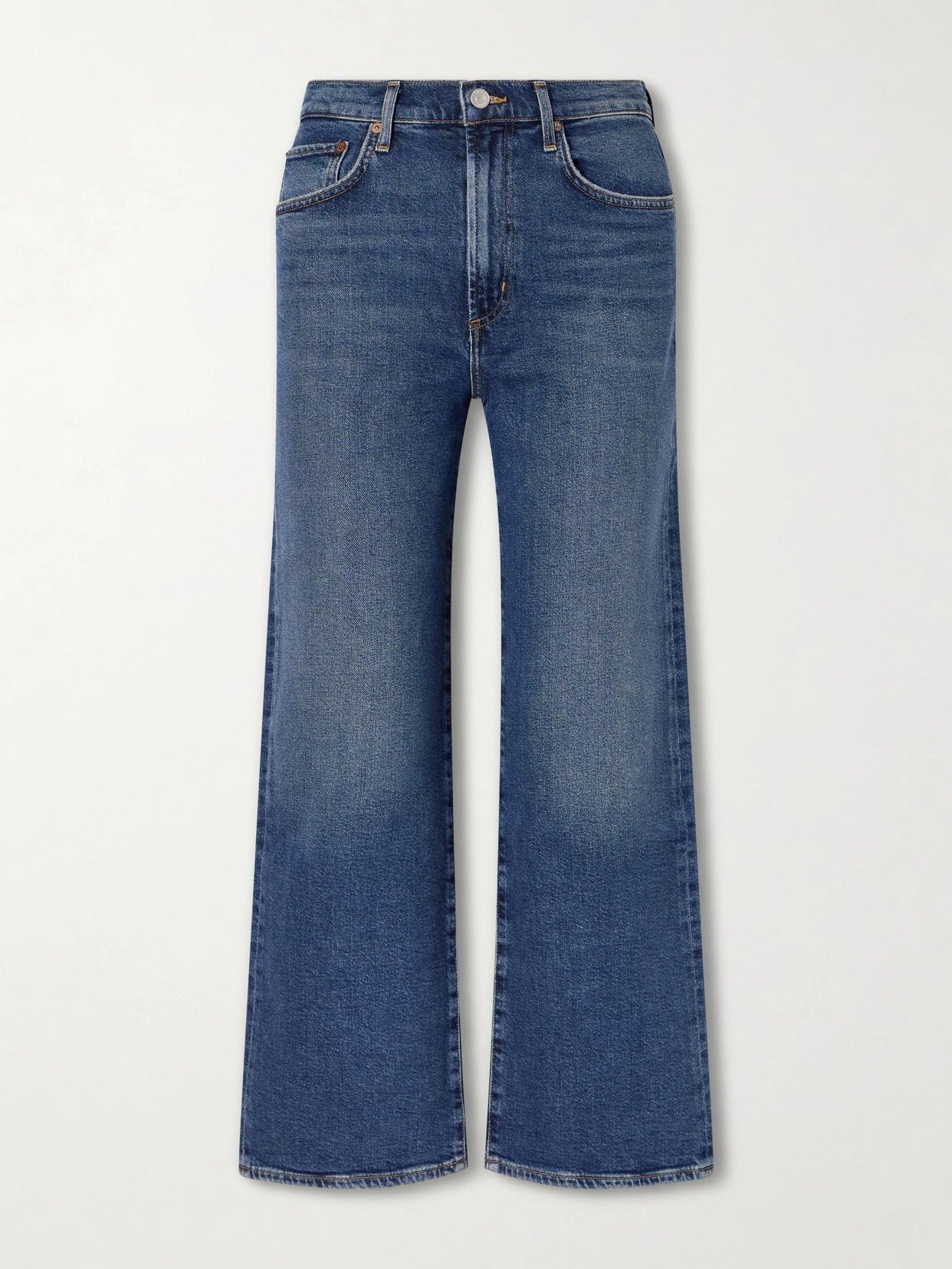 The Harper Crop Recycled Straight-leg Jeans