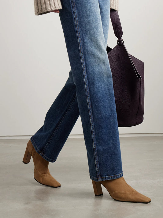KHAITE Nevada Suede Ankle Boots