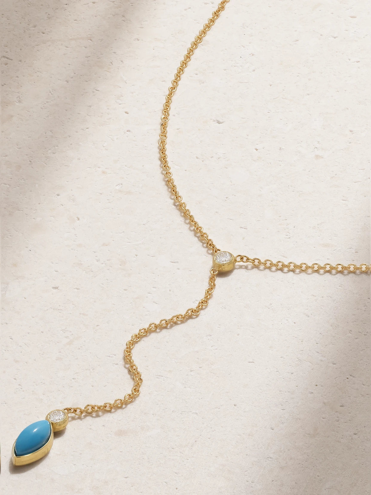 18-karat Gold, Turquoise And Diamond Necklace
