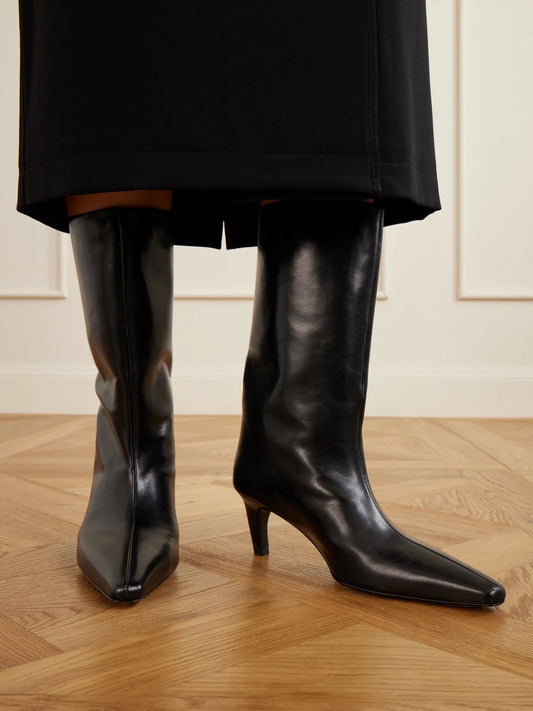JUDE Cave Leather Knee Boots