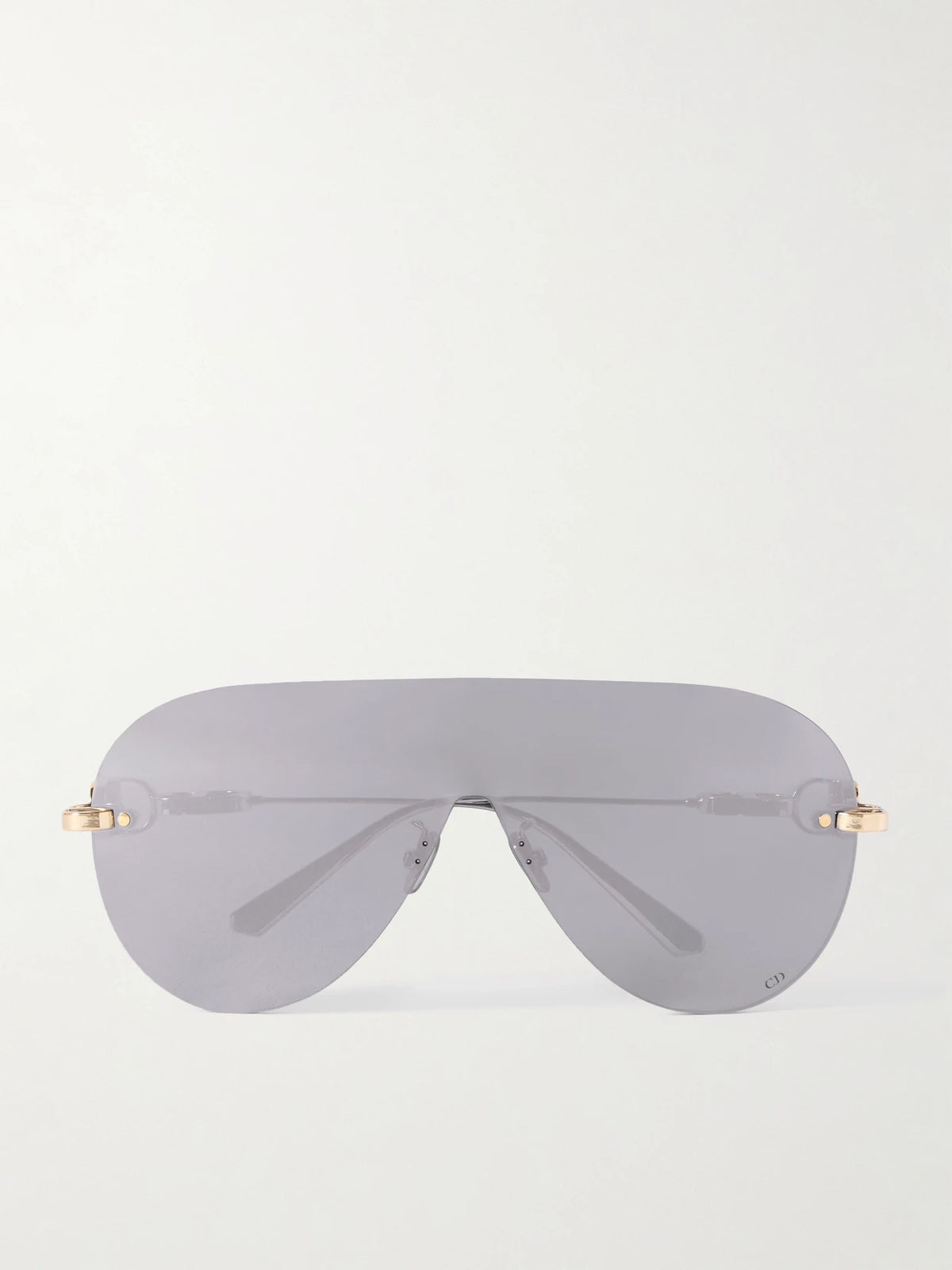 Cd Chain M2u Rimless Aviator-style Gold-tone Sunglasses