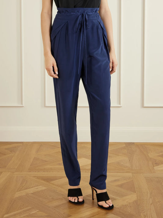 The Vardar Silk-blend Straight-leg Pants