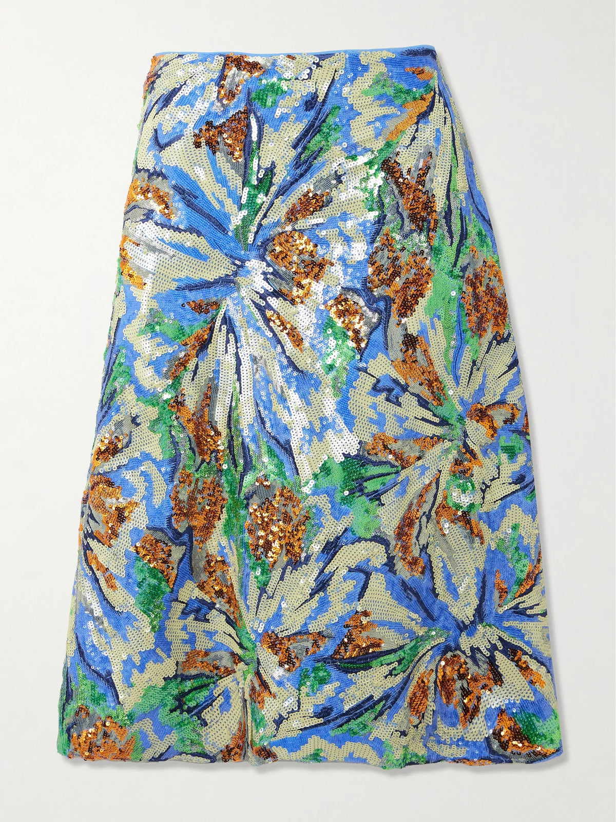 Sequined Crepe Midi Skirt